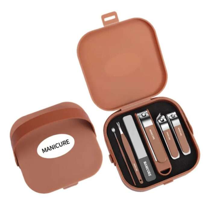 Anti Splash Nail Care 8 Pcs Manicure Set (Brown) (1)